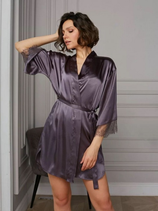 Короткий пеньюар с кружевной отделкой - Felisse купить с доставкой