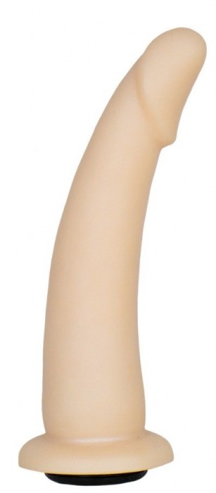Телесная гладкая насадка-фаллоимитатор Harness - 17 см. - LOVETOY (А-Полимер) - купить с доставкой в Балашихе