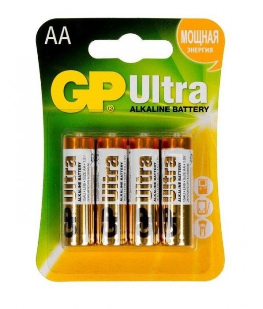Батарейки алкалиновые GP Ultra Alkaline AA/LR6 - 4 шт. - Элементы питания - купить с доставкой в Балашихе