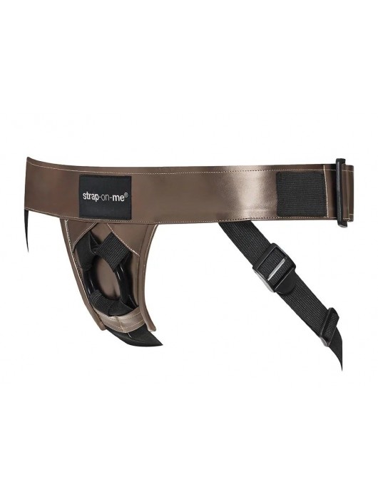 Бронзовый пояс для насадок Curious Harness - Strap-on-me - купить с доставкой в Балашихе