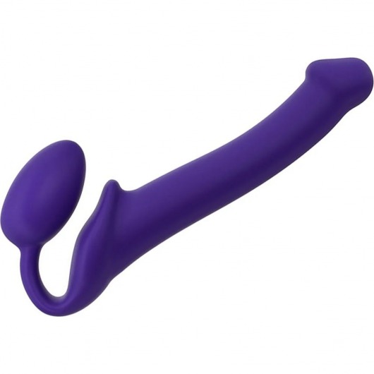 Фиолетовый безремневой страпон Silicone Bendable Strap-On - size M - Strap-on-me - купить с доставкой в Балашихе