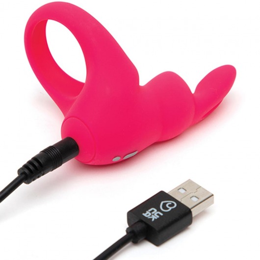 Розовое эрекционное виброкольцо Happy Rabbit Rechargeable Rabbit Cock Ring - Happy Rabbit - в Балашихе купить с доставкой
