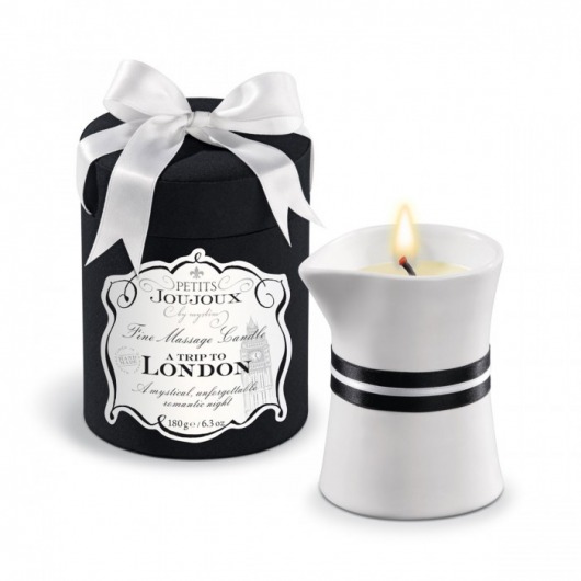 Массажное масло в виде большой свечи Petits Joujoux London с ароматом ревеня, амбры и чёрной смородины - MyStim - купить с доставкой в Балашихе