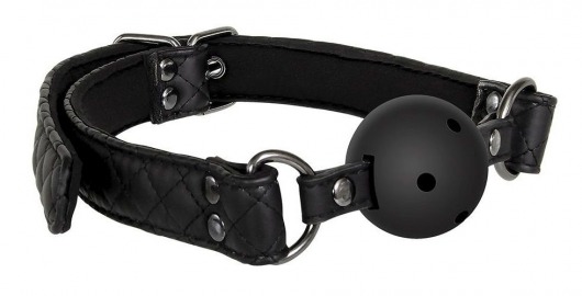 Черный кляп-шарик BALL GAG DIAMOND - Dream Toys - купить с доставкой в Балашихе