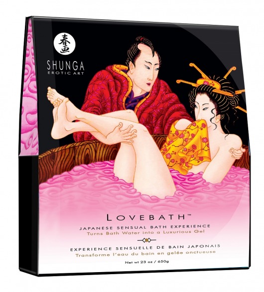 Соль для ванны Lovebath Dragon Fruit, превращающая воду в гель - 650 гр. - Shunga - купить с доставкой в Балашихе