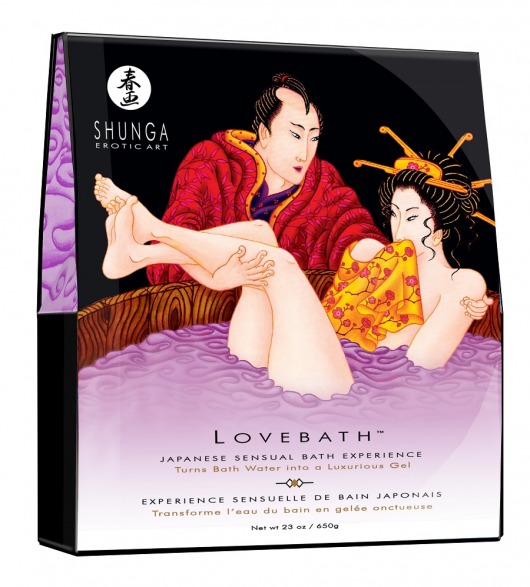 Соль для ванны Lovebath Sensual lotus, превращающая воду в гель - 650 гр. - Shunga - купить с доставкой в Балашихе