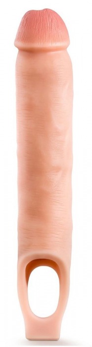 Телесная насадка-удлинитель 11.5 Inch Silicone Cock Sheath Penis Extender - 29,2 см. - Blush Novelties - в Балашихе купить с доставкой