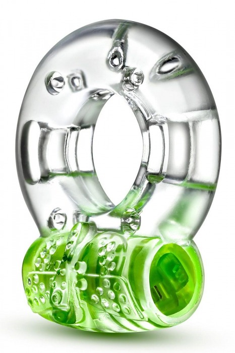 Зеленое эрекционное виброкольцо Arouser Vibrating C-Ring - Blush Novelties - в Балашихе купить с доставкой