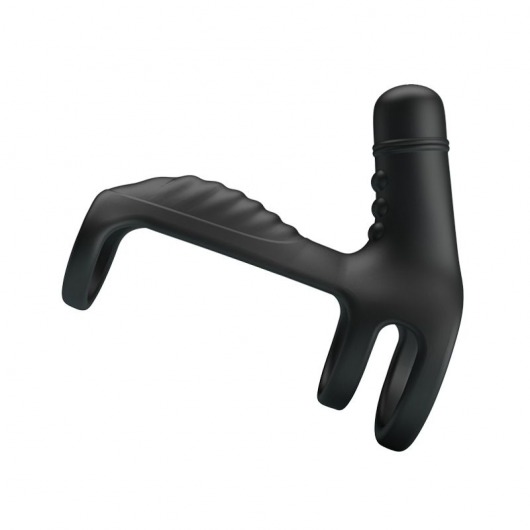 Черная вибронасадка на пенис Vibrating Penis Sling - Baile - в Балашихе купить с доставкой