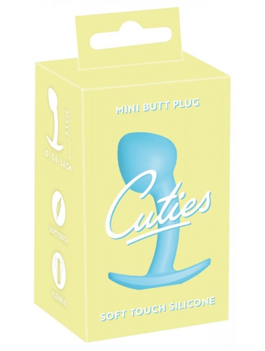 Голубая анальная втулка Mini Butt Plug - 7,1 см. - Orion