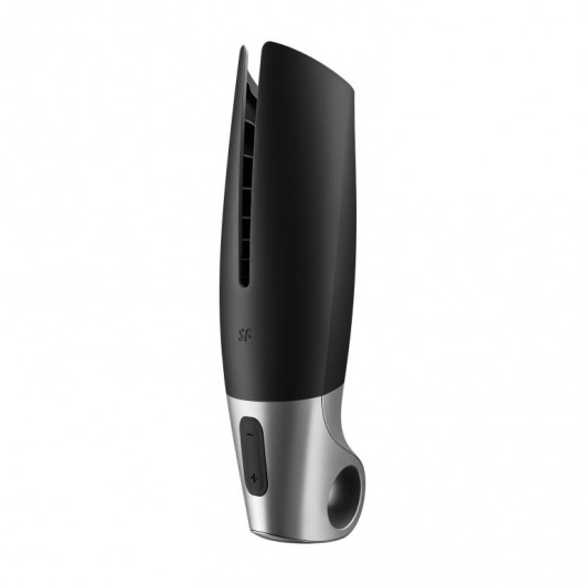 Черный мастурбатор с вибрацией Power Masturbator - Satisfyer - в Балашихе купить с доставкой