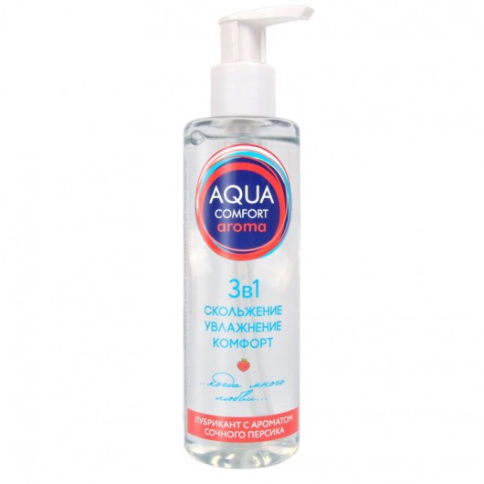 Гель-лубрикант на водной основе Aqua Comfort Aroma с ароматом персика - 195 гр. - Биоритм - купить с доставкой в Балашихе