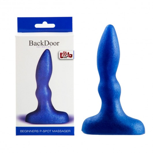 Синий анальный стимулятор Beginners p-spot massager - 11 см. - Lola Games - в Балашихе купить с доставкой