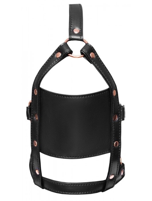 Черный намордник с кляпом-шаром Head Harness With A Gag - Orion - купить с доставкой в Балашихе
