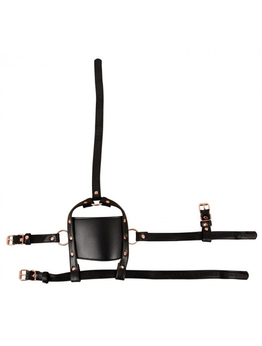 Черный намордник с кляпом-шаром Head Harness With A Gag - Orion - купить с доставкой в Балашихе