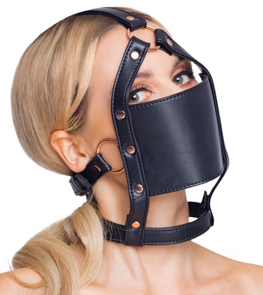 Черный намордник с кляпом-шаром Head Harness With A Gag - Orion - купить с доставкой в Балашихе