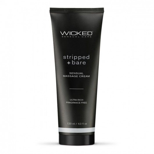 Массажный легкий крем WICKED Stripped plus Bare - 120 мл. - Wicked - купить с доставкой в Балашихе