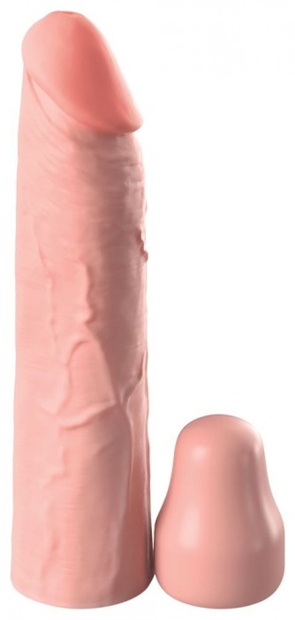 Телесная насадка-удлинитель 1 Inch Silicone X-tension - 17,8 см. - Pipedream - в Балашихе купить с доставкой