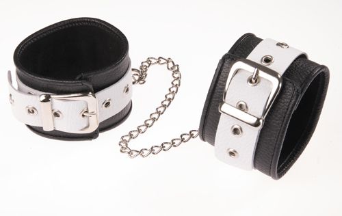 Черно-белые оковы на ноги - Sitabella - купить с доставкой в Балашихе