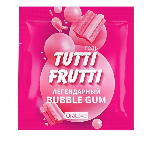 Пробник гель-смазки Tutti-frutti со вкусом бабл-гам - 4 гр. - Биоритм - купить с доставкой в Балашихе
