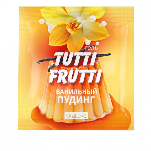 Пробник гель-смазки Tutti-frutti со вкусом ванильного пудинга - 4 гр. - Биоритм - купить с доставкой в Балашихе