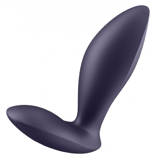 Фиолетовый анальный вибростимулятор Power Plug - Satisfyer - в Балашихе купить с доставкой