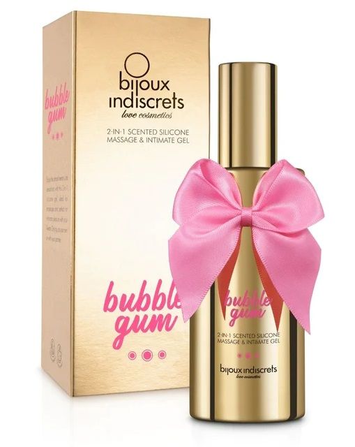 Гель с ароматом жвачки Bubblegum 2-in-1 Scented Silicone Massage And Intimate Gel - 100 мл. - Bijoux Indiscrets - купить с доставкой в Балашихе