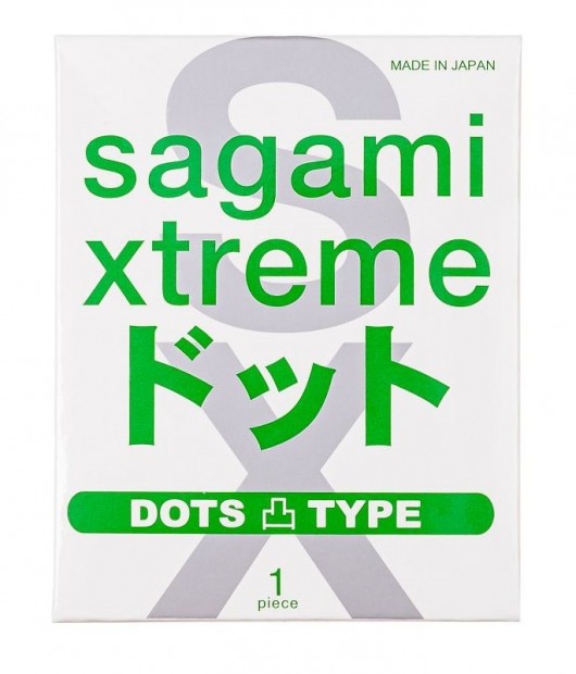Презерватив Sagami Xtreme Type-E с точками - 1 шт. - Sagami - купить с доставкой в Балашихе