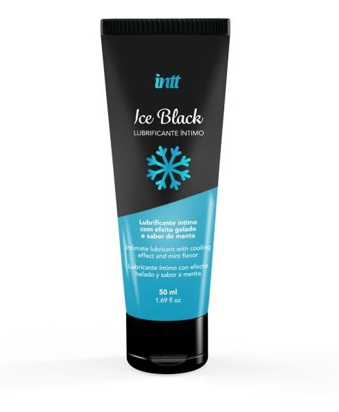Лубрикант на водной основе Ice Black с ледяным эффектом - 50 мл. - INTT - купить с доставкой в Балашихе