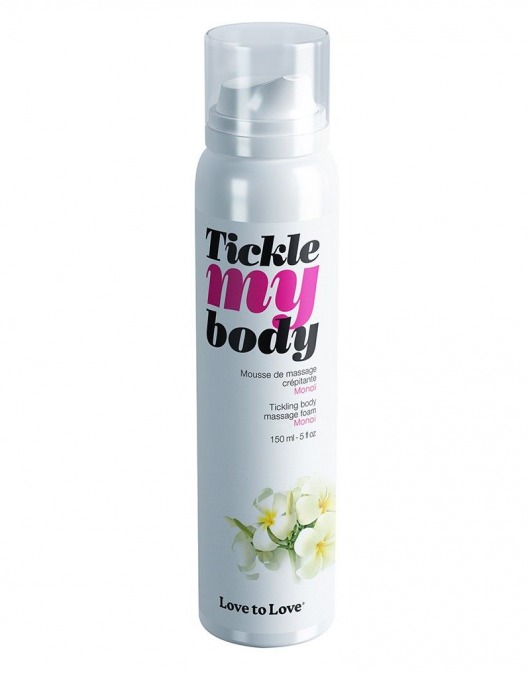 Массажная хрустящая пенка Tickle My Body Monoi с ароматом моной - 150 мл. - Love to Love - купить с доставкой в Балашихе