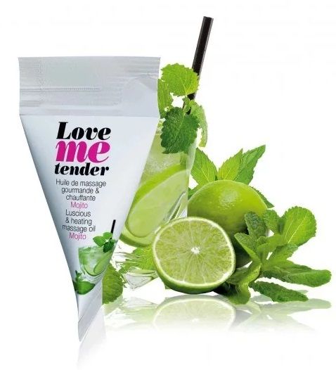 Съедобное согревающее массажное масло Love Me Tender Mojito с ароматом мохито - 10 мл. - Love to Love - купить с доставкой в Балашихе