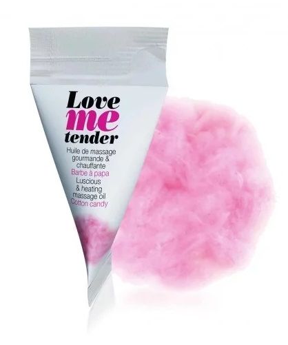 Съедобное согревающее массажное масло Love Me Tender Cotton Candy с ароматом сладкой ваты - 10 мл. - Love to Love - купить с доставкой в Балашихе