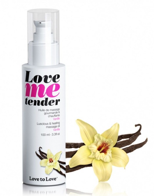 Съедобное согревающее массажное масло Love Me Tender Vanilla с ароматом ванили - 100 мл. - Love to Love - купить с доставкой в Балашихе
