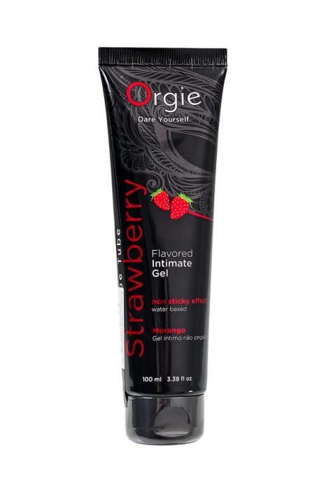 Интимный гель на водной основе Lube Tube Strawberry с клубничным вкусом - 100 мл. - ORGIE - купить с доставкой в Балашихе