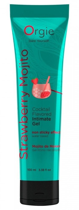 Съедобный интимный гель Orgie Lube Tube Cocktail Strawberry Mojito - 100 мл. - ORGIE - купить с доставкой в Балашихе