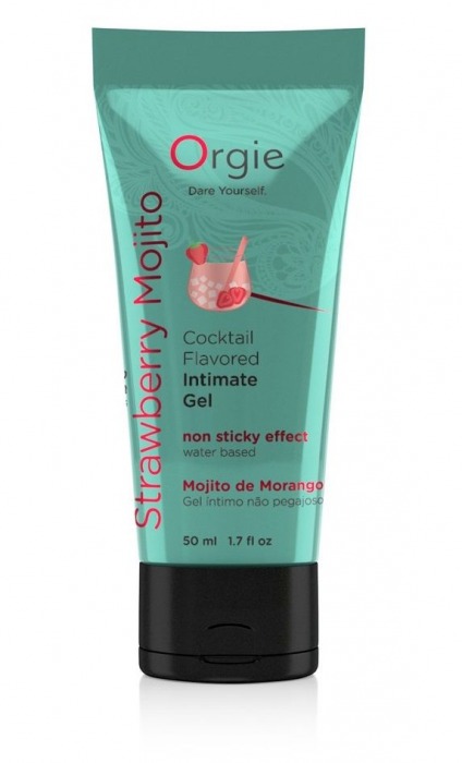 Съедобный интимный гель Orgie Lube Tube Cocktail Strawberry Mojito - 50 мл. - ORGIE - купить с доставкой в Балашихе