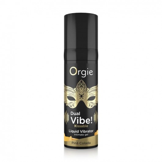 Съедобный гель Dual Vibe Pina Colada с эффектом вибрации и вкусом коктейля пина колада - 15 мл. - ORGIE - купить с доставкой в Балашихе