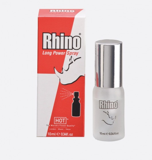 Пролонгирующий спрей для мужчин Rhino - 10 мл. - HOT - купить с доставкой в Балашихе