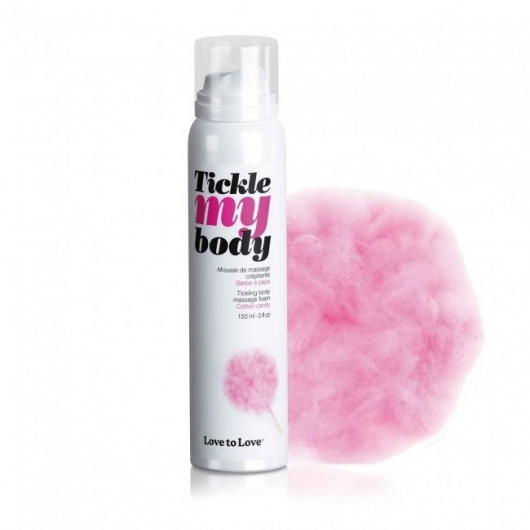 Массажная хрустящая пенка Tickle My Body Cotton Candy с ароматом сладкой ваты - 150 мл. - Love to Love - купить с доставкой в Балашихе