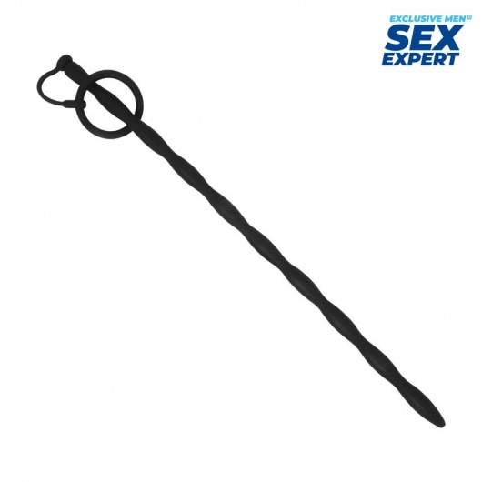 Черный стимулятор уретры Sex Expert - Sex Expert - купить с доставкой в Балашихе