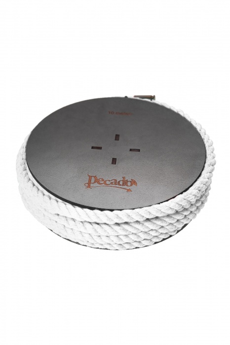 Белая веревка для шибари на катушке - 10 м. - Pecado - купить с доставкой в Балашихе