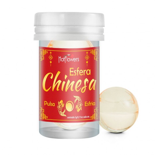 Интимный гель Chinesa Esfera с охлаждающе-пульсирующим эффектом (2 шарика по 3 гр.) - HotFlowers - купить с доставкой в Балашихе