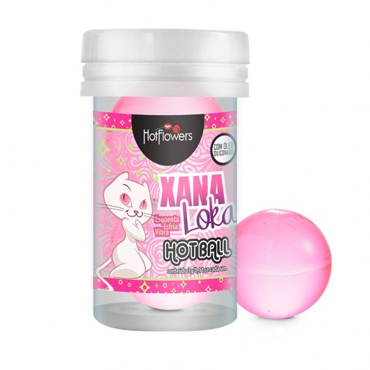 Лубрикант на силиконовой основе с эффектом вибрации Xana Loka Hot Ball (2 шарика по 3 гр.) - HotFlowers - купить с доставкой в Балашихе