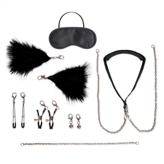 Большой эротический набор из 12 предметов Interchangeable Collar   Nipple Clips Set - Lux Fetish - купить с доставкой в Балашихе