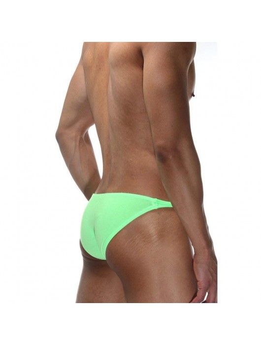 Салатовые мужские трусы-слипы с узким бочком - Darkzone купить с доставкой
