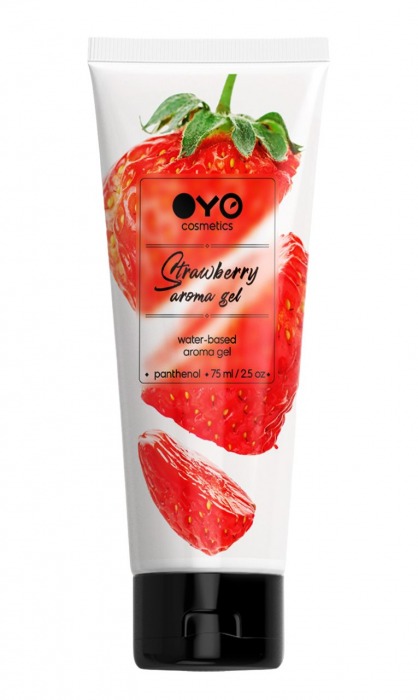 Лубрикант на водной основе OYO Aroma Gel Strawberry с ароматом клубники - 75 мл. - OYO - купить с доставкой в Балашихе