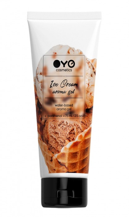 Лубрикант на водной основе OYO Aroma Gel Ice Cream с ароматом пломбира - 75 мл. - OYO - купить с доставкой в Балашихе