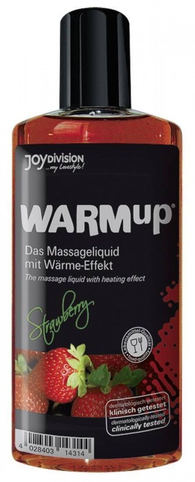 Разогревающее масло WARMup Strawberry - 150 мл. - Joy Division - купить с доставкой в Балашихе