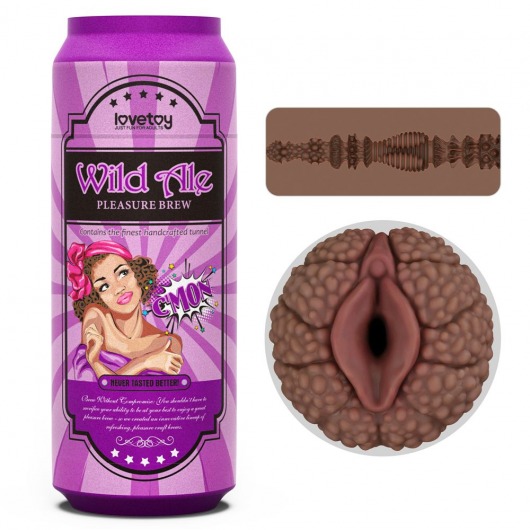 Коричневый мастурбатор-вагина Pleasure Brew Masturbator-Wild Ale в банке - Lovetoy - в Балашихе купить с доставкой