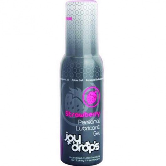 Смазка на водной основе со вкусом клубники JoyDrops Strawberry - 100 мл. - JoyDrops - купить с доставкой в Балашихе